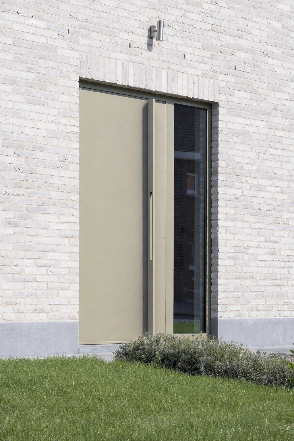 Aluminium voordeur voor tijdloze woning 